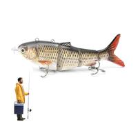 Leurre Animé - Leurre de pêche Animé artificiel électrique avec crochets en métal - Kit d'appâts pour bar réaliste, appâts de pêche à naufrage lent disponibles pour l'eau ou le sel