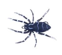 Leurre Araignée Artificiel Noir, Appât Souple Réutilisable pour Pêche | Petit Format, Couleurs Intenses, Abs et Fer, Attire Facilement les Proies, Usage Carnassiers