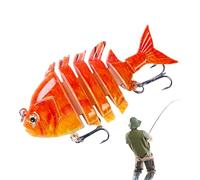 Leurre articulé - 14 cm naturel, ABS, leurre réaliste | Hameçon lent naufrage multiarticulé + mouvement naturel attractif, appât polyvalent pour eau douce et salée