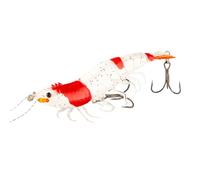 Leurre artificiel de 9 cm Appâts artificiels crevettes pour eau salée réaliste | Appâts doux lumineux et réfléchissant pour plage mer saumon poisson-chat