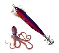 Leurre Artificiel Jig Turlutte Calmar Équipement de Pêche Artificiel 3D | Jig Turlutte Hameçon Calmar 12 cm Pour Lacs et Rivières Pêche à la Traîne Crevette Seiche