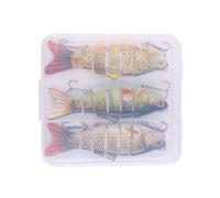 Leurre artificiel multi-articulation en 3 parties, multi-articulations | Leurre de pêche pour truite, eau douce, eau salée, sport, extérieur