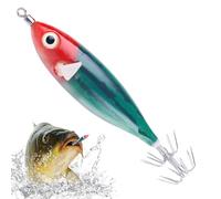 Leurre artificiel pour poissons d'eau salée, calamars - Leurre artificiel durable et stable avec crochets attrayants et lumineux pour les amateurs de pêche et les amateurs de pêche