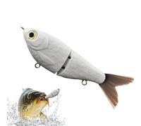 Leurre basse - Teaser de pêche vide non peint, leurre à manivelle multi-articulations | Spinnerbait pour la pêche d'eau douce, tentations pour le sandre, le pistil doré et la truite