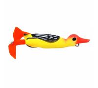 Leurre Canard Super-Tranchant, Canard Jaune Vif Et Noir, avec Pattes Orange