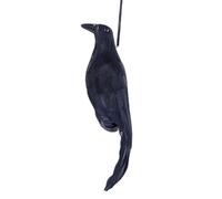 Leurre corbeau - Alternative réaliste pour effrayer les oiseaux pour le jardin | Modèle d'oiseau noir pour la Protection de la cour, du toit du Patio, de la ferme, de la défense des cultures, à suspe