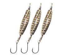Leurre Cuillère 3 Pièces De Leurres Métalliques Durs Plongeants avec | Leurres de Pêche Design Chaîne Brillante Pour Pêche Du Bord Traîne Lancer Carpe Silure Saumon Sandre
