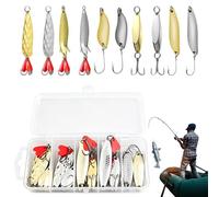 Leurre Cuillère | Spinnerbaits avec Hameçon pour Pêche,Cuillère à Jigging | pour Rivière, Réservoir, Étang, Lac, Bord De Mer, Surf, Canal, Fleuve, Côte, Pêche en Eau Douce Et Salée,