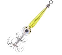 Leurre de calamar d'eau salée à LED clignotante sous-marine - Crochet de calmar étanche - Kit de crochets lumineux pour calmar