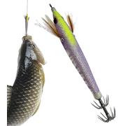 Leurre de calmar artificiel phosphorescent avec | Leurre de pêche en eau salée pour pêcheurs et pêcheurs en bateau lors de la capture de poissons de fond près de la côte