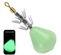 Leurre De Calmar En Caoutchouc Souple, Appât De Simulation Lumineux Pivotant, Hameçon De Poulpe, Matériel De Pêche, 60g, 6cm