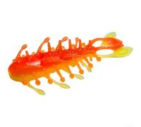 Leurre de concombre de mer artificiel doux avec structure creuse pour une flottabilité équilibrée et un flux réaliste pendant la récupération (1 pièce jaune orange)