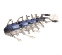 Leurre de concombre de mer artificiel doux avec structure creuse pour une flottabilité équilibrée et un flux réaliste pendant la récupération (1 pièce bleu argenté)