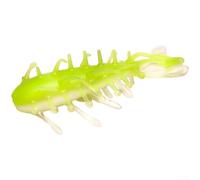 Leurre de concombre de mer artificiel doux avec structure creuse pour une flottabilité équilibrée et un flux réaliste pendant la récupération (1 pièce jaune et blanc)