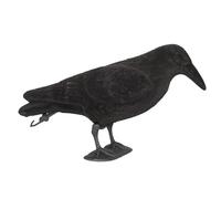 Leurre de corbeau mort, statue de corbeau avec son, statue réaliste alimentée par piles pour cour, grange, porche, terrasse, bateau, jardin, quai, piscine