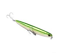 Leurre de crayon flottant 11 cm 13 g avec hochets intégrés, revêtement fluorescent UV pour pêche au bar, au brochet dans des eaux troubles ou des conditions de faible luminosité, corps profilé pour