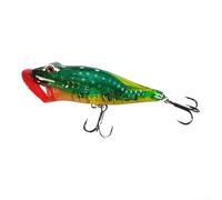 Leurre de grenouille creux souple 8 cm 12,5 g pour pêcheurs de bar à la recherche d'une action de surface dans une végétation aquatique dense (6#8 cm, 12,5 g, vert transparent)