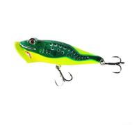 Leurre de grenouille creux souple 8 cm 12,5 g pour pêcheurs de bar à la recherche d'une action de surface dans une végétation aquatique dense (6#8 cm, 12,5 g, vert blanc)