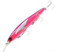 Leurre de méné coulant de 128 mm avec composants structurels en acier et triple hameçon pour pêche au bar, au brochet (rose)