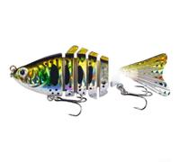 Leurre de natation 10 cm coulant multi-articulé bar truite crappie appât avec hochet bruit flexible corps dur pour la pêche en eau douce 17 g (2#)
