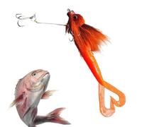Leurre de natation articulé | 22 cm truite articulée Swimbait - Leurre artificiel avec design de poils et œil 3D pour perche, truite, saumon, sandre, perche, poisson-chat, eau salée eau douce