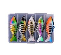 Leurre de natation articulé - Attisation multi-segment réaliste pour les basses et le brochet | pour la natation du corps dur, détail 3D pour les yeux, mouvement, action de naufrage lent