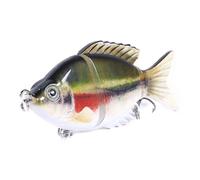 Leurre de natation articulé | Leurre réaliste avec crochet, appât de natation à basse segmenté, pour une utilisation en extérieur en eau douce et en eau salée, sur les lacs, les rivières, les étangs