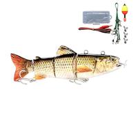 Leurre de natation robotique - Swimbait articulé à 4 segments, leurre robotique rechargeable par USB | Swimbaits Leurres durs matériel de pêche, leurres de pêche à vibrations électriques pour eau douc