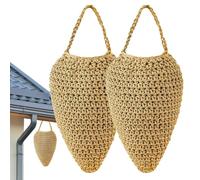 Leurre De Nid De Guêpe Au Crochet Fait À La Main - 2 Paquets De Faux Nids De Wasps Suspendus | Dissuasion des Wasps Artificielles pour Jardin Extérieur | Naturel Contre Les Guêpes pour