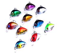Leurre De Pêche, 10 Pcs 3 Cm 1.5g Mini Crankbait Minnow Fish Pêche Appâts Leurre Dur avec Crochet