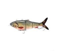 Leurre de pêche à hélice électrique 130 mm LED Appât de nuit | Entraînement à hélice automatique, nage réaliste, lumière LED verte, pêche de nuit, kit rechargeable USB