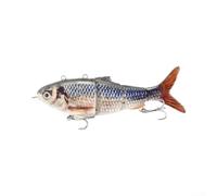 Leurre de pêche à hélice électrique 130 mm LED Appât de nuit | Entraînement à hélice automatique, nage réaliste, lumière LED verte, pêche de nuit, kit rechargeable USB