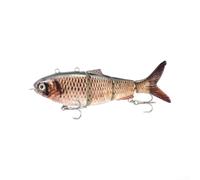 Leurre de pêche à hélice électrique 130 mm LED Appât de nuit | Entraînement à hélice automatique, nage réaliste, lumière LED verte, pêche de nuit, kit rechargeable USB