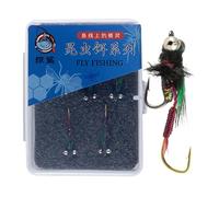 Leurre de pêche à la mouche - Leurre pour truite Jigs avec hameçon - Réaliste pour la pratique de la pêche dans les rivières et les ruisseaux en eau peu profonde pendant les premières heures du matin