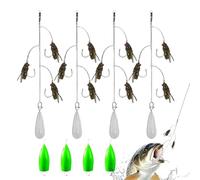 Leurre De Pêche À La Mouche pour Truite - Mouches Artificielles avec Hameçons Intégrés - Accessoires pour Eau Douce et Salée avec Aides de Lancer pour, la Montagne, Les Ruisseaux, la