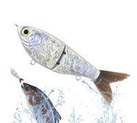 Leurre de pêche à la perche queue réaliste en fibre | Leurre de pêche Tackle pour eau douce, perche, truite, perche en verre, perche rivière, saumon, perche noire