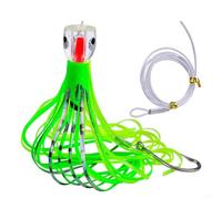 Leurre de pêche à la traîne en forme de pieuvre avec trou d'eau pour la mer profonde, forte traction 78 6 kg, convient pour l'espadon, le martinet, le thon, le mahi mahi, le marlin (A)