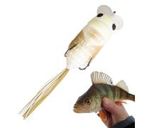 Leurre de pêche à la truite en eau salée - 65 mm - Avec deux crochets - Queue douce - Design en forme de cigales - Leurre de pêche pour lac de rivière