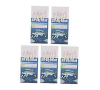 Leurre de pêche à Plumes Lumineuses, hameçons en Acier au Carbone avec 5 Crochets Qui Brillent dans l'eau, pour la pêche de Nuit et Les Amateurs de pêche en Eau Douce et en Eau (3#)