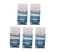 Leurre de pêche à Plumes Lumineuses, hameçons en Acier au Carbone avec 5 Crochets Qui Brillent dans l'eau, pour la pêche de Nuit et Les Amateurs de pêche en Eau Douce et en Eau (2#)