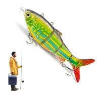 Leurre de pêche animé - Leurre de pêche animé artificiel électrique avec crochets en métal, kit d'appâts pour arêtes réalistes, appâts de pêche à naufrage lent disponibles pour l'eau ou salat