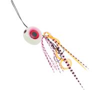 Leurre De Pêche, Appât À Jupe De 150G, Leurres De Pêche En Forme D'Œil, Teaser De Flounder Rig Bucktail, Teasers De Pêche Au Flounder Et Au Seabass, Orange Rose Vert