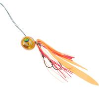 Leurre De Pêche, Appât À Jupe De 180G, Leurres De Pêche En Forme D'Œil, Teaser De Plie À Queue De Chevreuil, Teasers De Pêche À La Plie Et Au Bar, Ton Or Orange