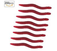 Leurre de pêche appât de pêche 4 cm Insectes Mous Faux vers de Terre appât de mer leurres de vers de Vase appâts artificiels(200pcs)