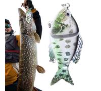 Leurre de pêche articulé - Leurre réaliste avec crochet | Leurre flottant articulé | pour une utilisation en extérieur en eau douce et en eau salée, sur les lacs, les rivières, les étangs, les