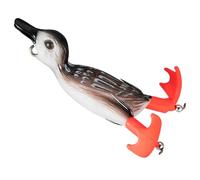 Leurre De Pêche Au Canard 3D - Leurre De Caneton De Surfaces De 9 Cm, Appât Souple À Double Hélice, Leurres Flottants pour Canards Nageurs, Pieds Éclaboussants, Attrape-crapet À Truite Et Bar