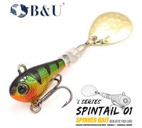 Leurre de pêche B&U 6/10/14g Spin Tail Spinner, lame métallique, appât dur pour la pêche au bar, à la perche, au brochet en eau douce silvery
