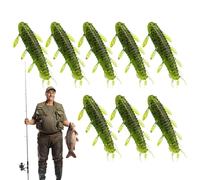 Leurre de pêche basse, leurre à truite, vers de soie pour la pêche sur glace | Simulation No-Lead Leurre souple à couler lente Leurre de pêche pour tous les types d'eau