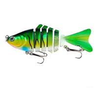 Leurre de pêche coulant avec construction articulée multi-sections pour fournir un mouvement dynamique et un fort potentiel d'hameçon (4#)