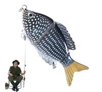 Leurre de pêche Crankbait - Équipement de pêche avec hameçon - Leurre flottant à plusieurs segments - Pour extérieur eau douce et salée - Réservoir lac étang rive nuit matin